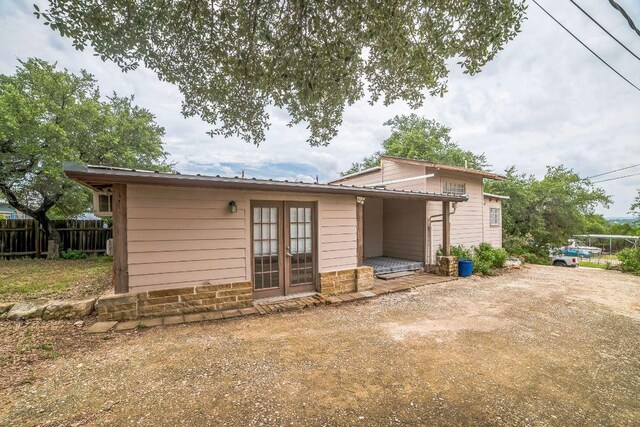 15102 Iowa St, Austin, TX 78734 - back of house featuring french doors