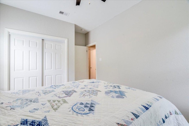 9110 Scotsman Dr, Austin, TX 78750 - bedroom featuring a closet and a ceiling fan