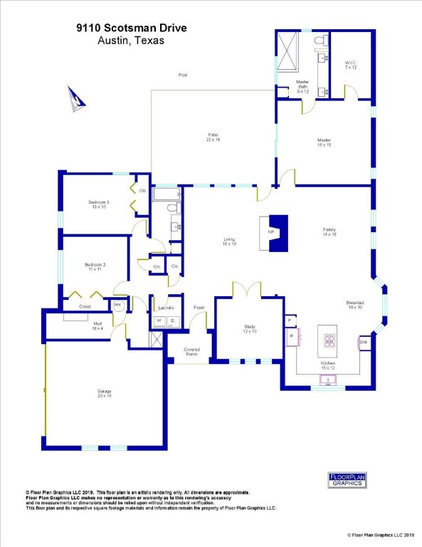 9110 Scotsman Dr, Austin, TX 78750 - view of floor plan / room layout
