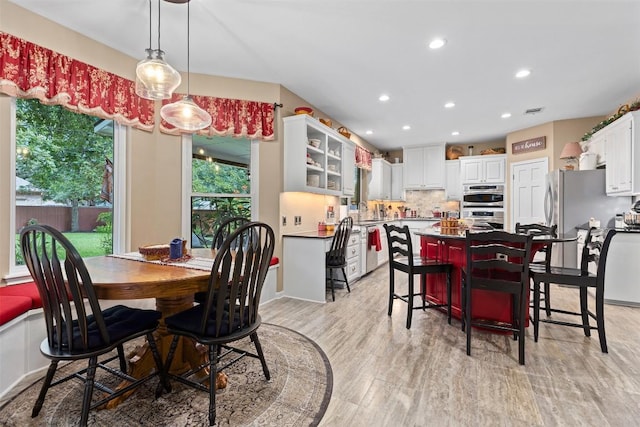 35 Forest Mesa, Round Rock, TX 78664 - dining room featuring recessed lighting and light wood-style flooring