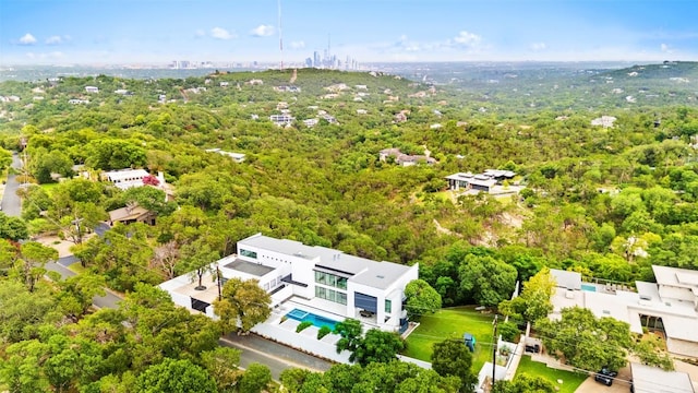 1501 Ridgecrest Dr, Austin, TX 78746 - drone / aerial view of a heavily wooded area