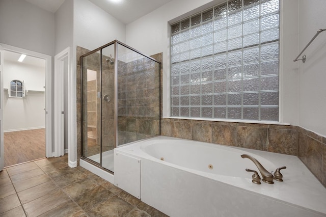 1116 Castle Path, Round Rock, TX 78681 - bathroom with a stall shower and a jetted tub