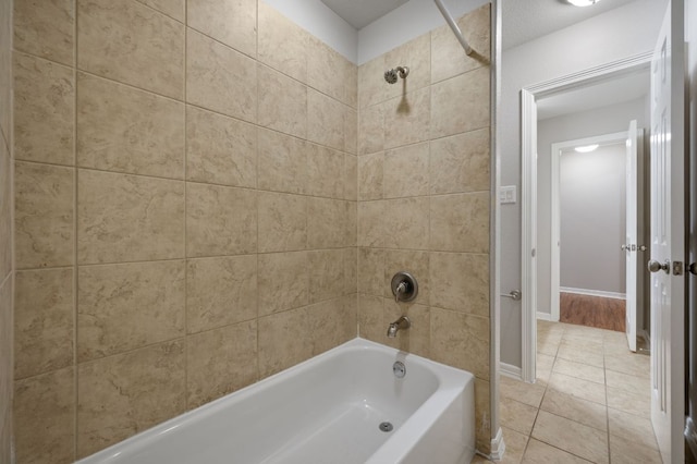 1116 Castle Path, Round Rock, TX 78681 - bathroom featuring shower / tub combination and tile patterned floors
