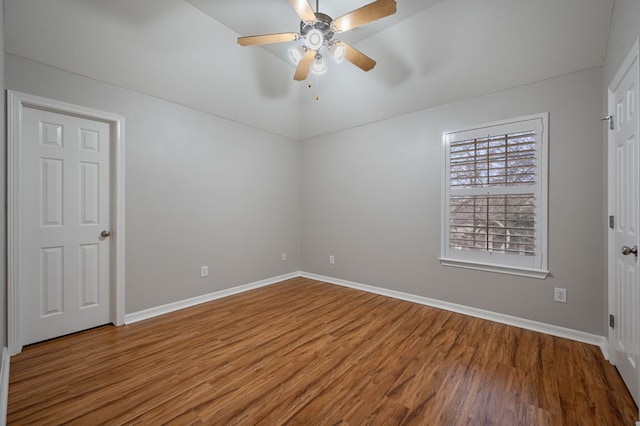 1116 Castle Path, Round Rock, TX 78681 - spare room with wood finished floors and ceiling fan