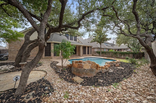 1116 Castle Path, Round Rock, TX 78681 - view of pool with a fenced backyard and a patio