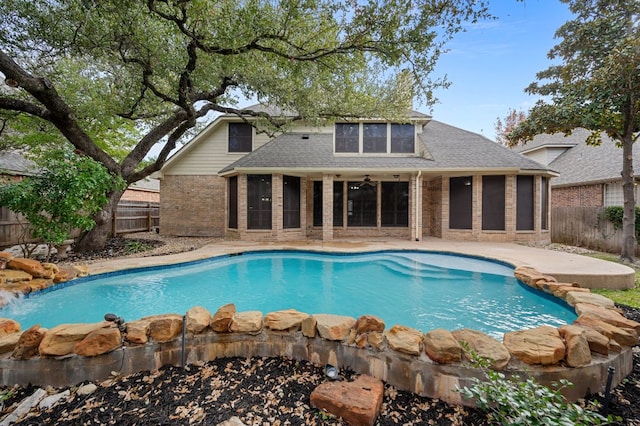 1116 Castle Path, Round Rock, TX 78681 - view of swimming pool with a fenced backyard and a patio