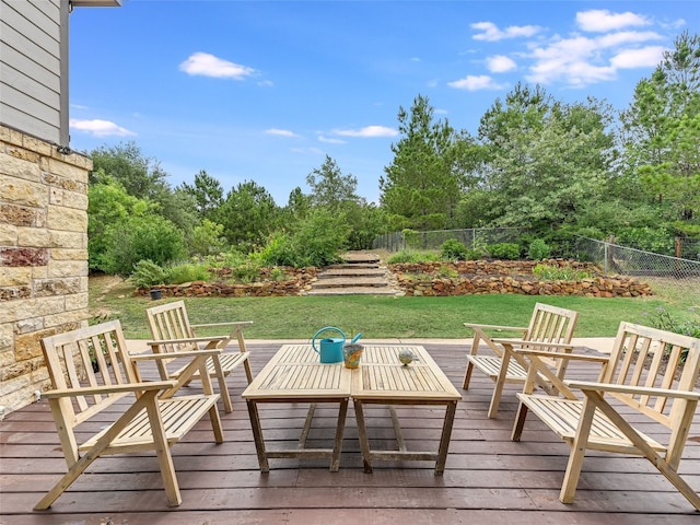167 Manawianui Dr, Bastrop, TX 78602 - view of wooden deck