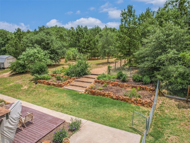 167 Manawianui Dr, Bastrop, TX 78602 - view of yard with a deck