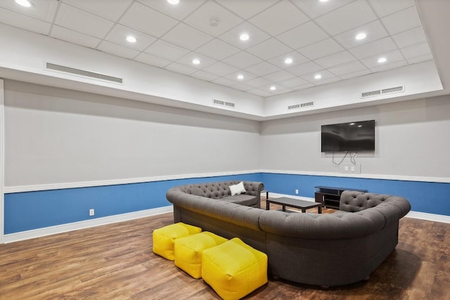 935 La Posada Dr Unit 148, Austin, TX 78752 - miscellaneous room with wood finished floors, recessed lighting, and a drop ceiling