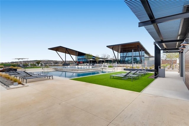 7808 Glover Dr, Austin, TX 78744 - view of pool with a swimming pool and a patio area
