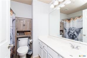 5516 Birmingham Dr, Killeen, TX 76542 - bathroom with vanity and a shower with shower curtain