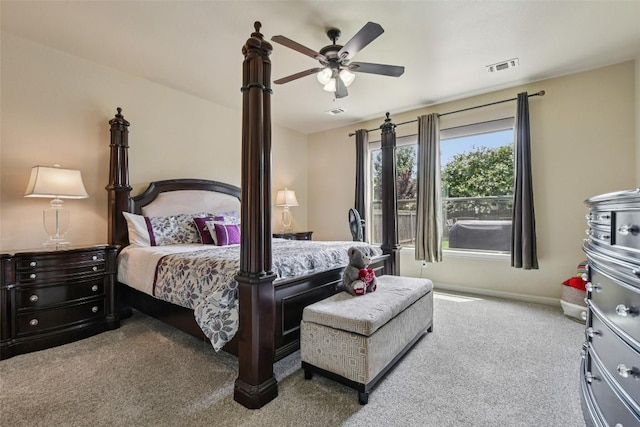 3713 Glastonbury Trl, Pflugerville, TX 78660 - carpeted bedroom featuring baseboards and a ceiling fan