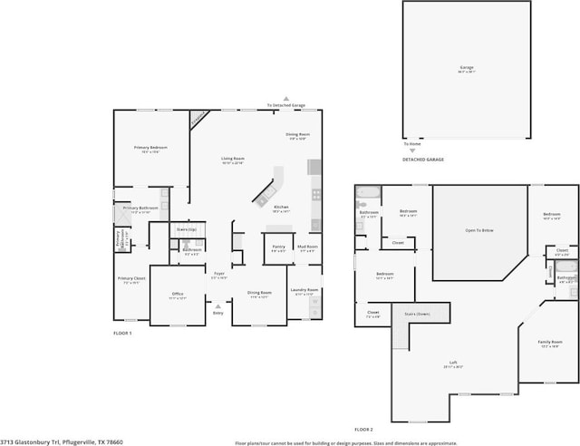 3713 Glastonbury Trl, Pflugerville, TX 78660 - view of home floor plan
