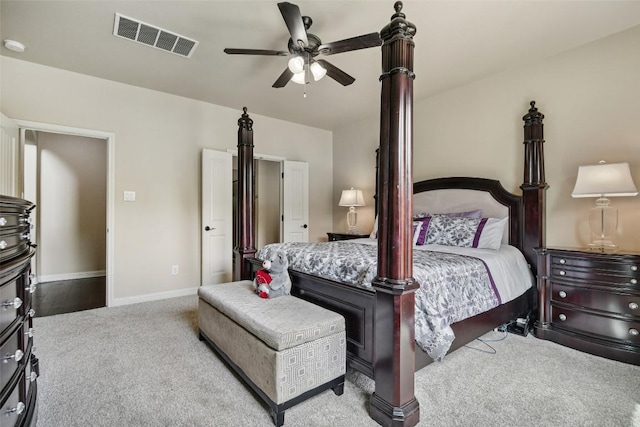 3713 Glastonbury Trl, Pflugerville, TX 78660 - bedroom with carpet and a ceiling fan