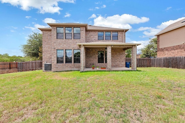 301 Wye Oak St, Austin, TX 78748 - rear view of property with a patio area, brick siding, and a fenced backyard