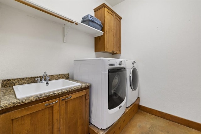 267 Corral Rd, Smithville, TX 78957 - laundry area with separate washer and dryer and cabinet space