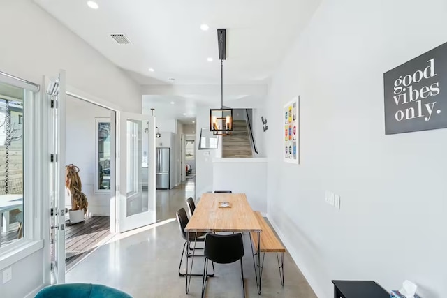 4314 Jinx Ave Unit A, Austin, TX 78745 - dining area featuring recessed lighting and concrete floors