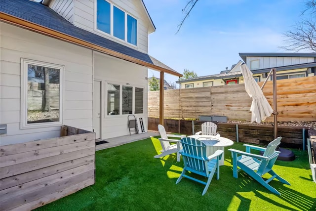4314 Jinx Ave Unit A, Austin, TX 78745 - view of yard with an outdoor fire pit