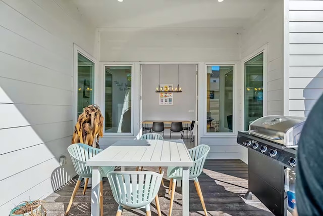 4314 Jinx Ave Unit A, Austin, TX 78745 - deck featuring grilling area and outdoor dining area