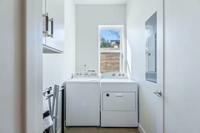 4314 Jinx Ave Unit A, Austin, TX 78745 - washroom featuring washer and clothes dryer and electric panel