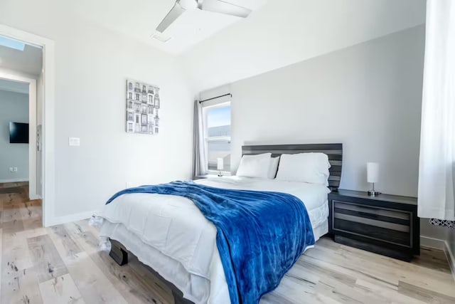 4314 Jinx Ave Unit A, Austin, TX 78745 - bedroom featuring wood finished floors and ceiling fan