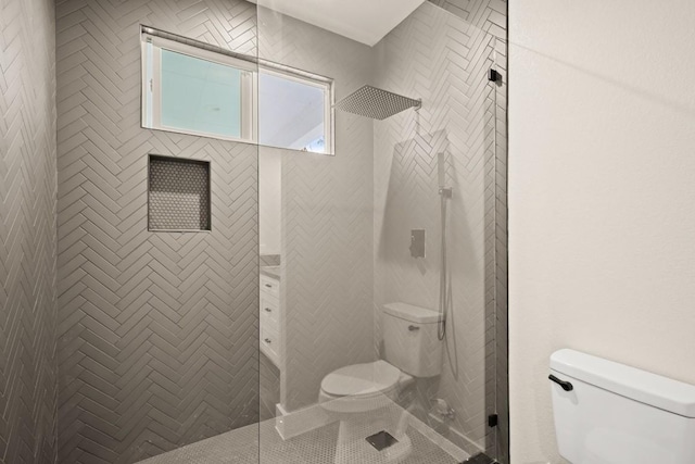 147 Kahana Ln, Bastrop, TX 78602 - full bathroom with toilet and a stall shower