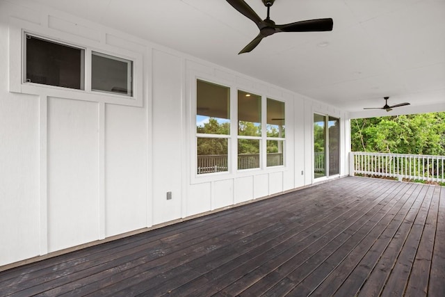 147 Kahana Ln, Bastrop, TX 78602 - wooden deck with a ceiling fan