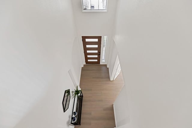 811 Zappa Dr, Cedar Park, TX 78613 - stairway with wood finished floors and a high ceiling