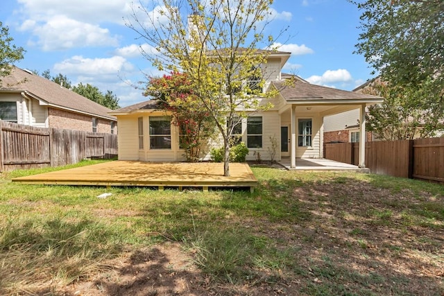 811 Zappa Dr, Cedar Park, TX 78613 - back of house featuring a fenced backyard and a deck