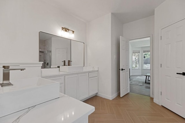 811 Zappa Dr, Cedar Park, TX 78613 - bathroom with vanity and a shower with door