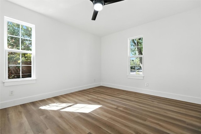 2400 Burly Oak Dr, Austin, TX 78745 - unfurnished room featuring wood finished floors and ceiling fan