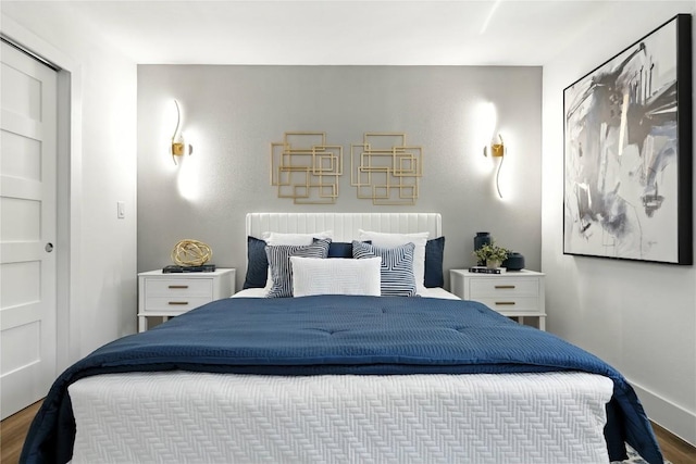 2400 Burly Oak Dr, Austin, TX 78745 - bedroom with wood finished floors and baseboards