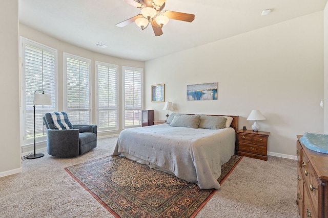 2634 Plantation Dr, Round Rock, TX 78681 - carpeted bedroom featuring baseboards and ceiling fan