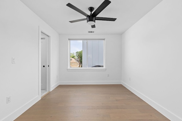 2813 Prado Unit 2, Austin, TX 78702 - unfurnished room with a ceiling fan and light wood-style floors
