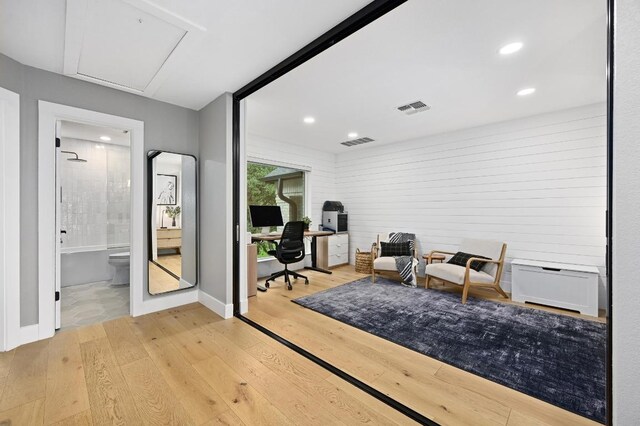 3703 Runnels Ct, Austin, TX 78732 - office space with hardwood / wood-style flooring and recessed lighting