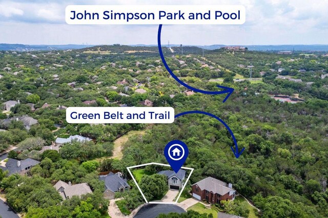 3703 Runnels Ct, Austin, TX 78732 - view of property location with property boundaries highlighted