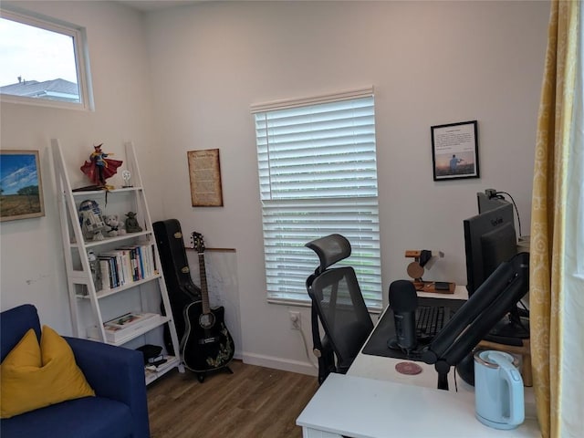 7113 Cherry Beam Path, Austin, TX 78744 - office featuring wood finished floors and baseboards