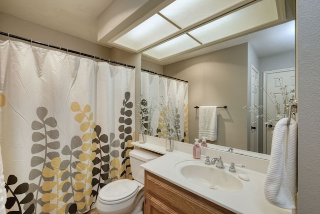 2018 Shadowbrook Cir, Round Rock, TX 78681 - bathroom featuring vanity and a shower with shower curtain