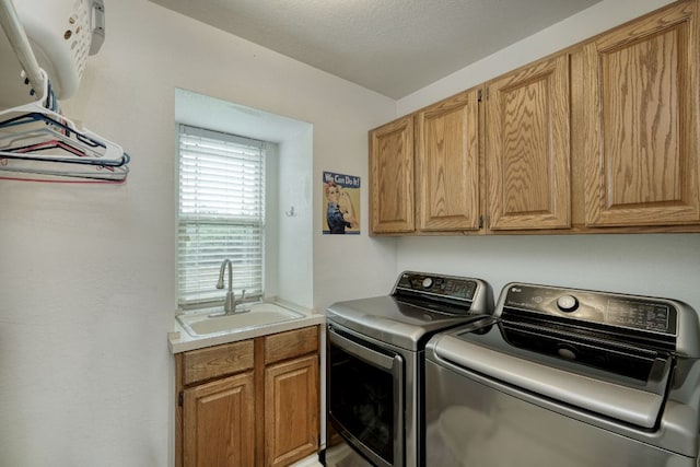 2018 Shadowbrook Cir, Round Rock, TX 78681 - laundry room featuring cabinet space and separate washer and dryer