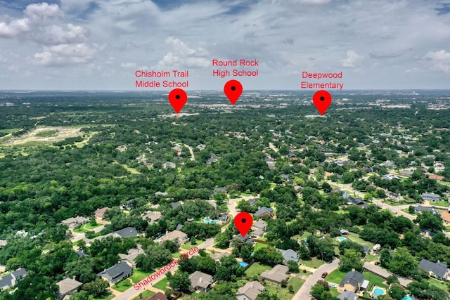 2018 Shadowbrook Cir, Round Rock, TX 78681 - drone / aerial view