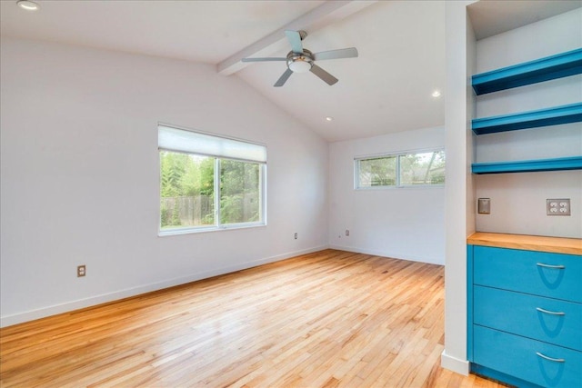 6602 Daugherty St, Austin, TX 78757 - unfurnished room with light wood-type flooring, ceiling fan, and recessed lighting