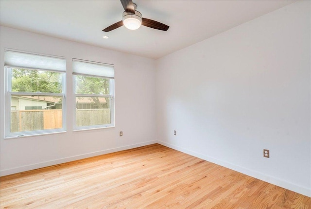 6602 Daugherty St, Austin, TX 78757 - unfurnished room featuring light wood finished floors and ceiling fan