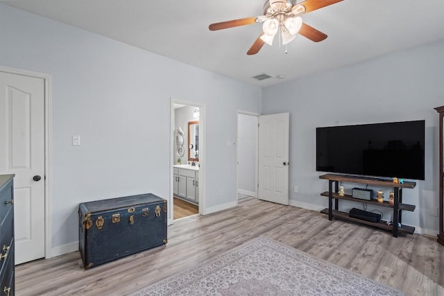 2108 Ariella Dr, Cedar Park, TX 78613 - living area with a ceiling fan and wood finished floors