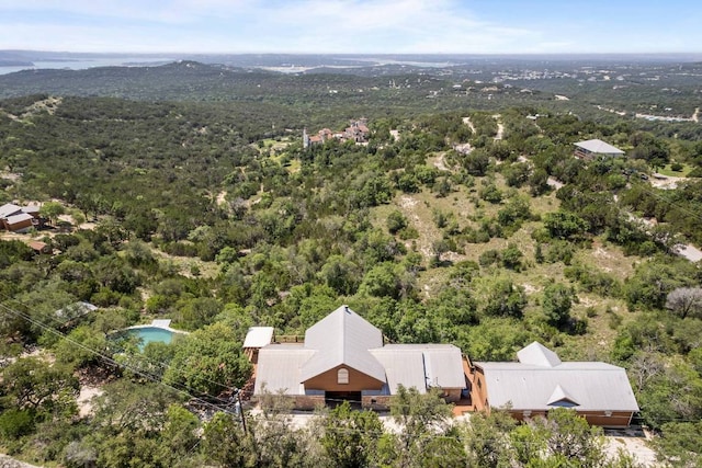 8152 Breeze Way, Jonestown, TX 78645 - drone / aerial view of a heavily wooded area