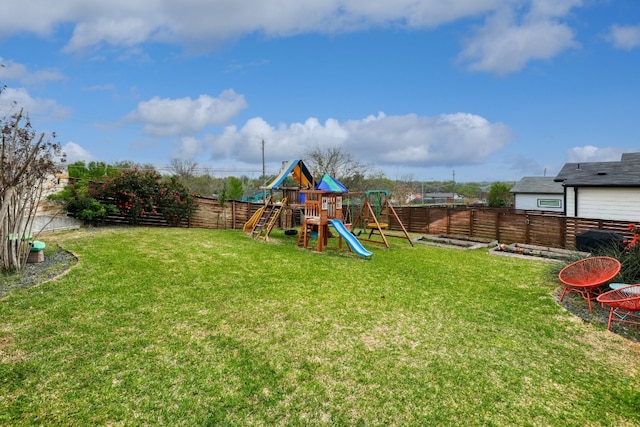 7013 Boyle Dr, Austin, TX 78724 - fenced backyard with a playground