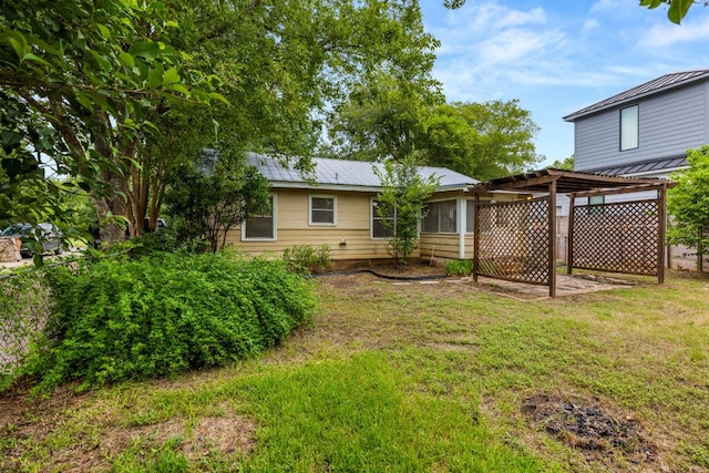 5513 Jim Hogg Ave, Austin, TX 78756 - view of green lawn featuring a pergola