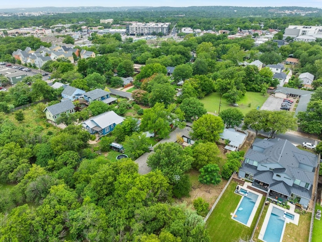 5513 Jim Hogg Ave, Austin, TX 78756 - aerial view of residential area featuring a pool
