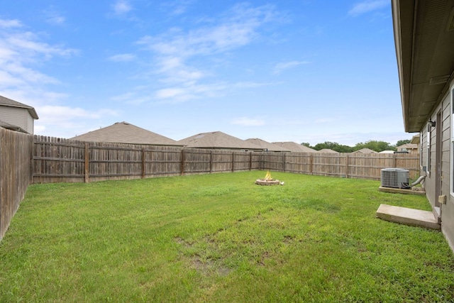 15212 Shell Bark Cv, Austin, TX 78724 - fenced backyard with an outdoor fire pit