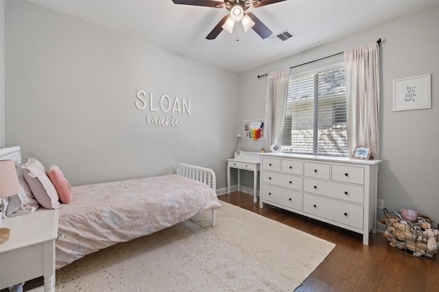 10408 Hansa Dr, Austin, TX 78739 - bedroom featuring dark wood-type flooring and a ceiling fan