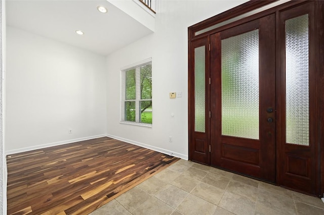 301 Crane St, Austin, TX 78734 - entryway featuring wood finished floors and recessed lighting